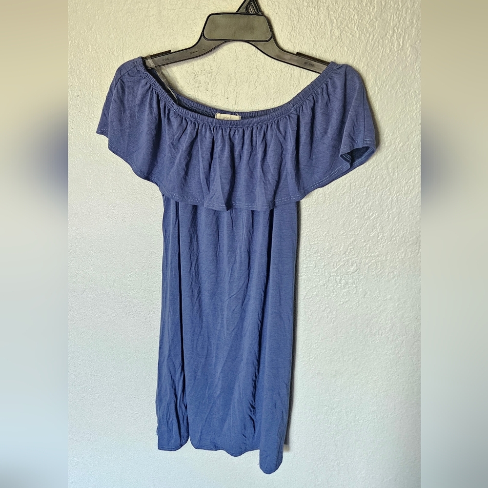 Pinc Strapless Dress in Soft Blue